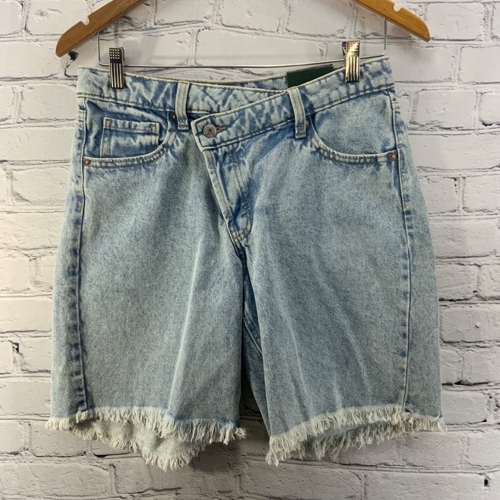 Wild Fable Denim Shorts Womens Sz 4 / 27 Waist Angled Buttons NWT
